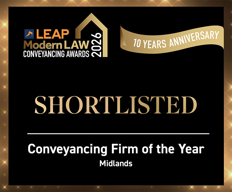 Conveyancing firm of the year shortlist - Midlands MLCA26 Awards